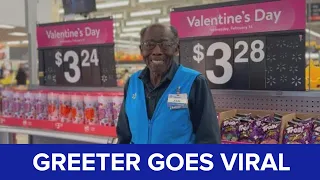 Monroe Walmart door greeter goes viral
