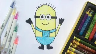 Cute Minions Otto Drawing for kids | Step by step drawing Tutorial for beginners | #minions #otto