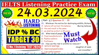 IELTS LISTENING PRACTICE TEST 2024 WITH ANSWERS | 24.03.2024