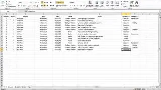 Keeping Track of  Qualitative Research Data using Excel
