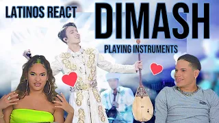 Waleska & Efra react to DIMASH PLAYING INSTRUMENTS | REACTION