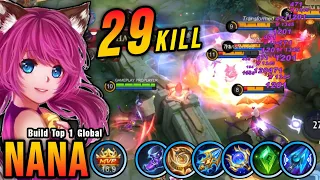29 Kills!! Nana Full Magic Build (ONE HIT DELETE) - Build Top 1 Global Nana ~ MLBB
