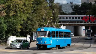 Поездка на трамвае Татра-Т3 (МТТЧ) №1376 №3 м.Чистые пруды-Балаклавский проспект