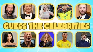 Guess the Celebrity in 5 Seconds - 100 Most Famous People in 2024 | QUIZ CAKE ASMR