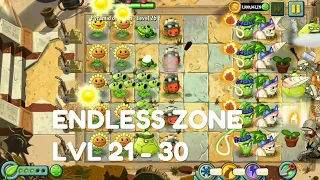 Plants vs Zombies 2 - Ancient Egypt | Endless Zone All Max Level Plants Test Level 21 - 30