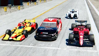 Ferrari F1 2022 vs IndyCar vs Formula E vs Nascar at Monza GP