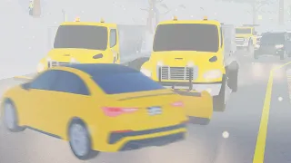 Car Loses Control and CRASHES Into DOT Snow Plough! | ERLC Roleplay