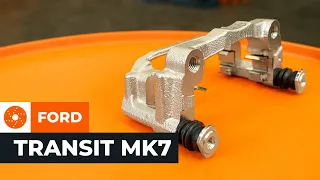 How to change a rear brake caliper bracket on the FORD TRANSIT MK7 [AUTODOC TUTORIAL]