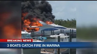 3 boats catch fire in Marina