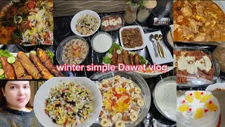 Dawat vlog || Simple But Perfect Menu For Winter Best|| Dishes. Special Masala Fish Duaofficialvelog