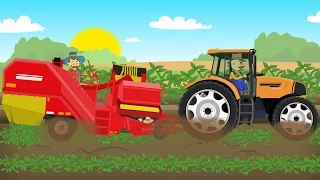 ☻ Farm Work - Growing potatoes | Fairy Tractor For Kids - Colorful Farm Vehicles and Animated Farm