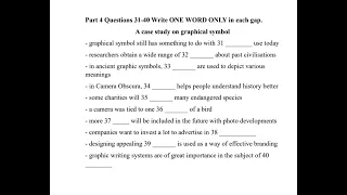 IELTS listening actual test with answers | Part 4 A case study on graphical symbol