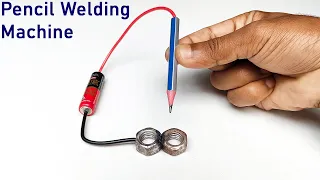 How To Make Simple Real Pencil Welding Machine At Home With Nut | Diy 12V Welding Machine