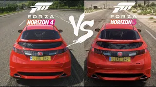 Forza Horizon 5 vs 4 Original engine sounds comparison!No Upgrades! 2007 Honda Type - R  (ep. 12)4k