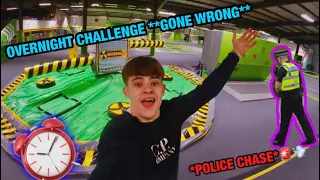 OVERNIGHT CHALLENGE IN A MASSIVE TRAMPOLINE PARK **GONE WRONG **