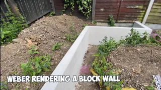 Weber rendering a garden block wall - Ep 4