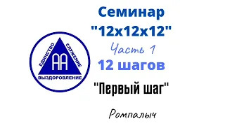 03. Первый шаг. Ромпалыч. Семинар 12х12х12. Часть 1. 12 шагов