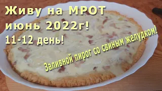 Живу на МРОТ июнь 2022г! 11 - 12 день! Заливной пирог со свиным желудком!