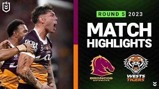 NRL 2023 | Broncos v Wests Tigers | Match Highlights