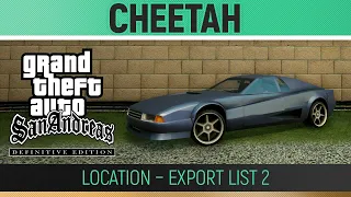 GTA San Andreas: Definitive Edition - Cheetah Location - Export List #2🏆