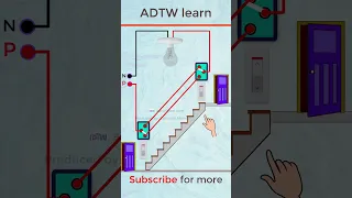 Staircase Wiring Connection Diagram | Two way switch connection #shorts