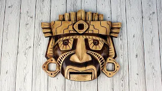 Carved mask with a secret. You haven't seen this before!