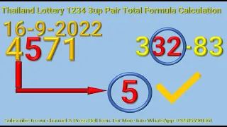 16-9-2022-Thailand Lottery 1234 3up Pair Total Formula Calculation