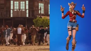 Gunslinger Smokeshow emote comparison (That That: PSY & SUGA)