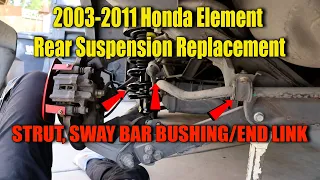2003-2011 Honda Element Rear Suspension – Struts/Shocks, Sway Bar End Links & Bushings *Fast Method*