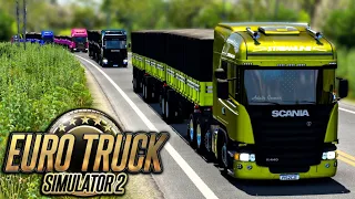 SUPER COMBOIO BARBEIRO COM 40 TONELADAS NO TRI-TREM! - EURO TRUCK SIMULATOR 2 + G920