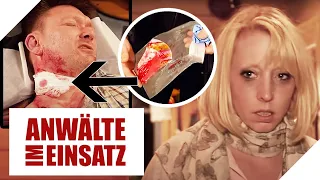 Notwehr, ja oder nein? 🤔 Silke verletzt Ehemann mit Scherbe schwer | 1/2 | Anwälte im Einsatz SAT.1