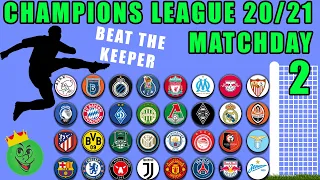 Beat The Keeper - Champions League 2020/21 Group Stages Matchday 2 in Algodoo / Marble Race King