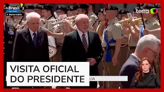 Lula é recebido com tapete vermelho por presidente da Itália antes de encontro com papa