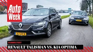 Kia Optima vs. Renault Talisman - AutoWeek dubbeltest - English subtitles