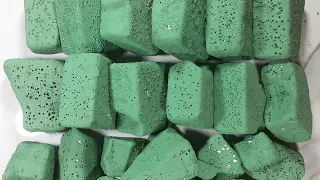Soft and Crispy Fresh Gymchalk Green pasted Block 🟩🟩~ Oddly Satisfying video