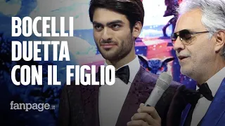 Andrea Bocelli e il figlio Matteo duettano per la prima volta: "A casa cantiamo sempre insieme"
