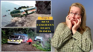 5 Most Dangerous Roads INDIA In The World | REACTION!