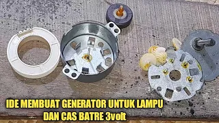 Cara buat Generator untuk lampu dan cas batre 3volt