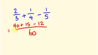 Fractions made easy - adding three fractions fast