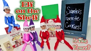 Purple & Pink Elf on the Shelf - Lost Elf Came to My House and Blue Elf Brings Cookies! Day 32