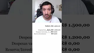 como administrar um salário de 1500 reais #shorts