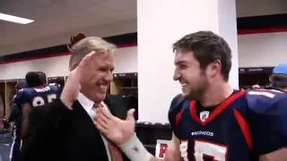 Broncos Postgame Celebration after beating the Steelers in AFC Wildcard