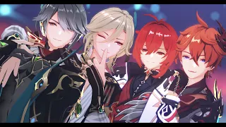 【4K/Genshin Impact MMD/60FPS】「BLACKPINK 'Shut Down'」◆ Tartaglia&Diluc&Alhaitham&Kaveh