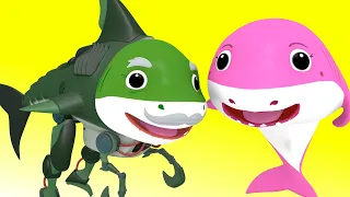 Baby Shark with - Scary Flying Shark Song - Nursery Rhymes Songs for Children