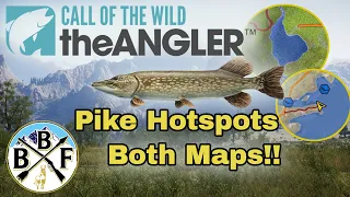 Hotspot Guide: Pike - BOTH MAPS!! Plus Hook Size, Bait and Lure!! | Call of the Wild: theAngler