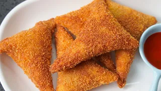 NEW SNACKS RECIPE | QUICK SNACKS RECIPE | INSTANT SNACKS RECIPE | BREAD SAMOSA #Shorts