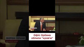 🤬 Отримав за зустріч з ТИРАНОМ! Угорські депутати облили фарбою офіс Орбана