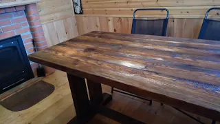 Надёжный массивный стол для дачи своими руками