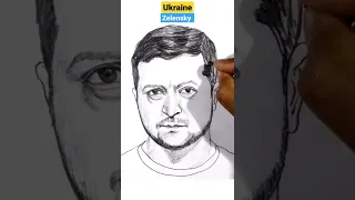How to draw a Ukrainian Zelensky #shorts #zelensky