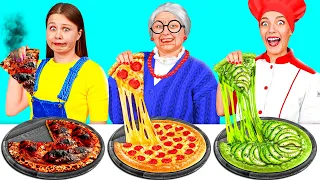 Eu vs Minha Vó No Desafio De Culinária | Situações Engraçadas de Comida por Fun Teen